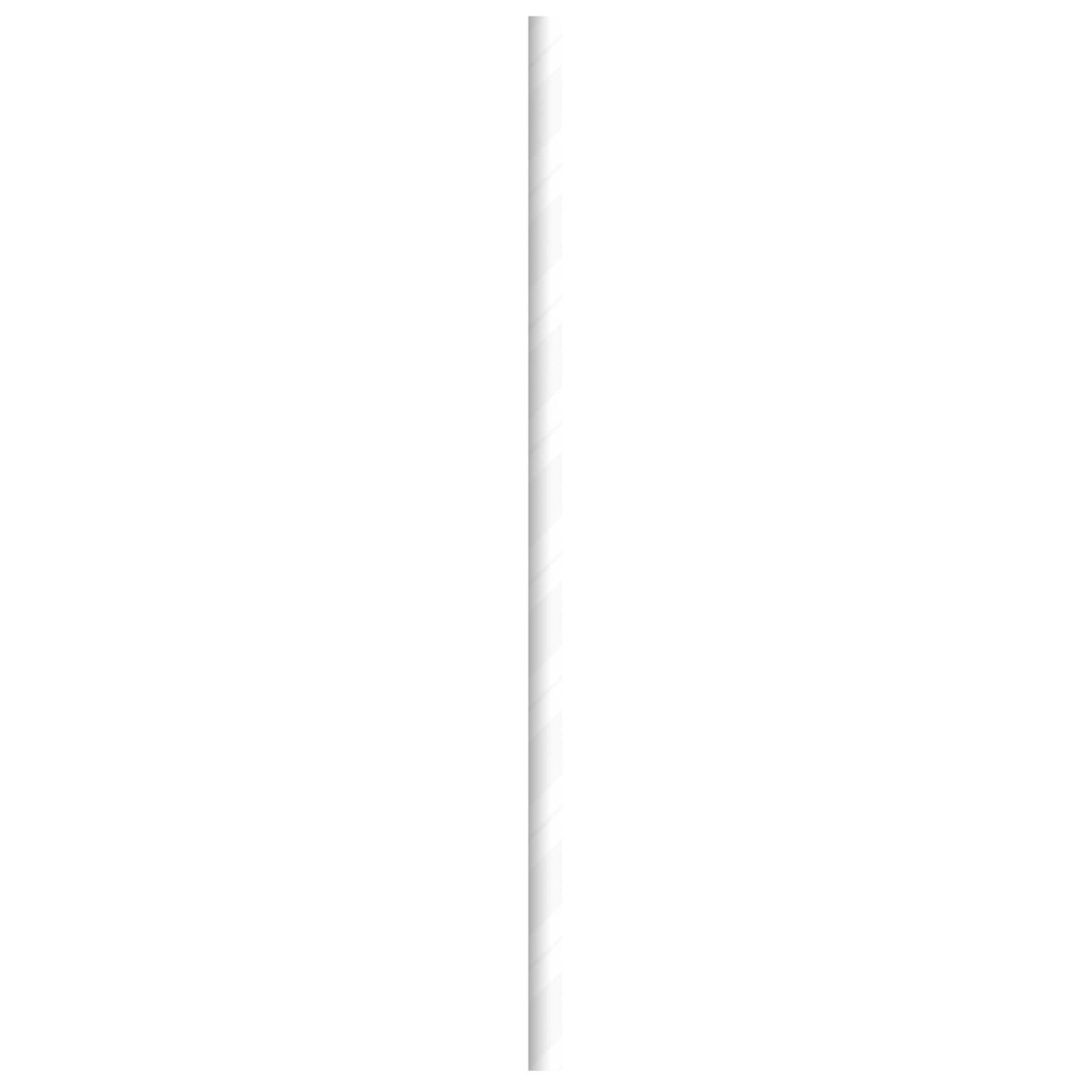 Packnwood Durable Solid White Cocktail Paper Straws - Unwrapped D:0.2in H:5.7in - iFoodservice Online