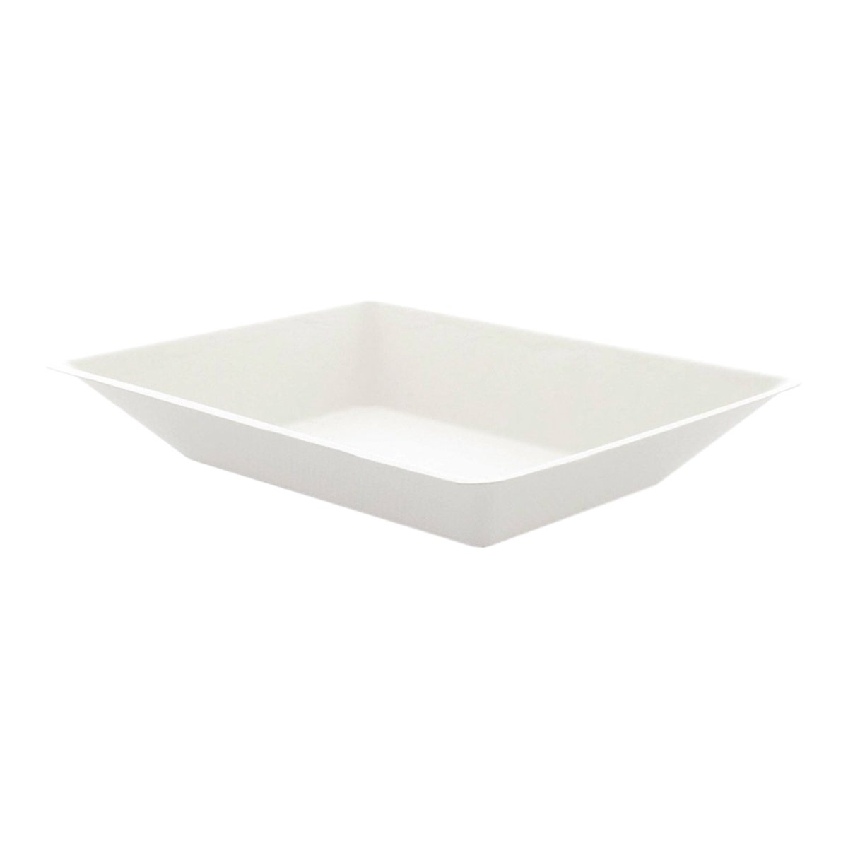 Packnwood Eco - Design White Sugarcane Plate (No added PFAs) 15oz L:6.6in W:5.1in H:1.1in - iFoodservice Online
