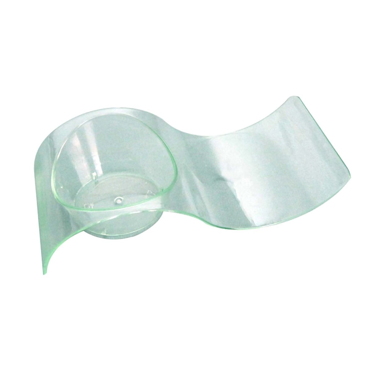 Packnwood GIZMO Green Transparent Wave Dish 0.25oz L:3.7in W:1.6in H:0.9in - iFoodservice Online