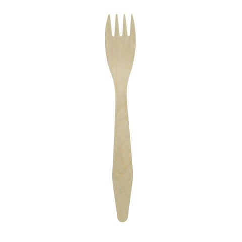 Packnwood Heavy Weight Wooden Fork L:7.3in - iFoodservice Online