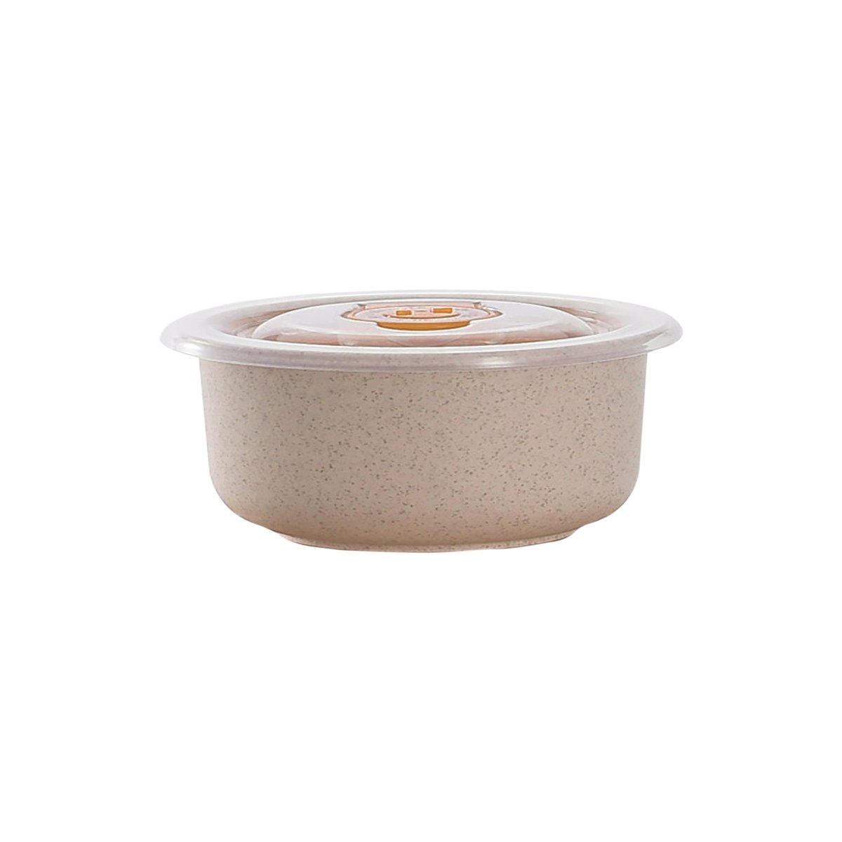 Packnwood Huskly reusable beige bowl in husk composite w/ PP lid 10oz D:3.93in H:2.28in - iFoodservice Online
