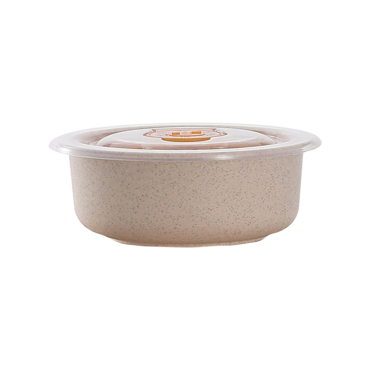 Packnwood Huskly reusable beige bowl in husk composite w/ PP lid 17oz D:5.11in H:2.55in - iFoodservice Online