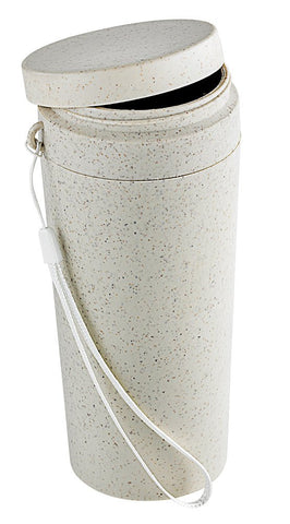 Packnwood HUSKLY Reusable bottle with lid beige husk composite 10 oz D:2.75in - iFoodservice Online