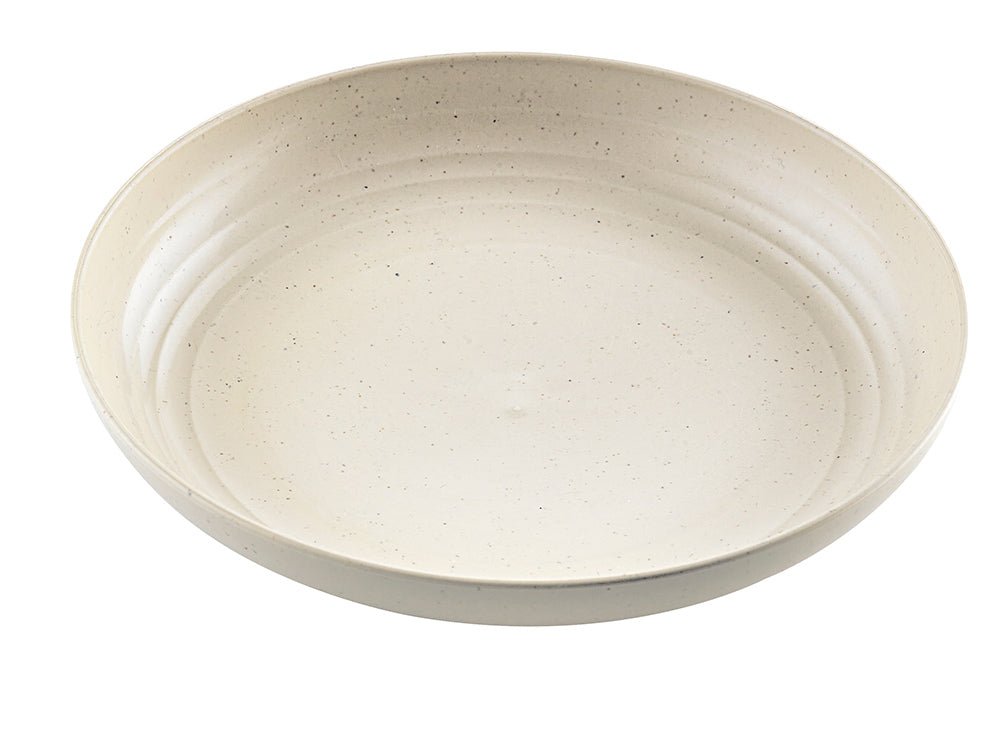 Packnwood HUSKLY Reusable plate beige husk composite D: 7.8in H: 1.3in - iFoodservice Online