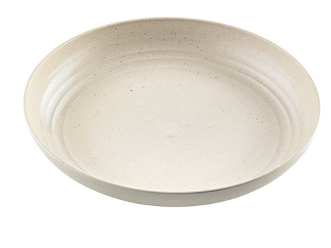 Packnwood HUSKLY Reusable plate beige husk composite D: 7.8in H: 1.3in - iFoodservice Online