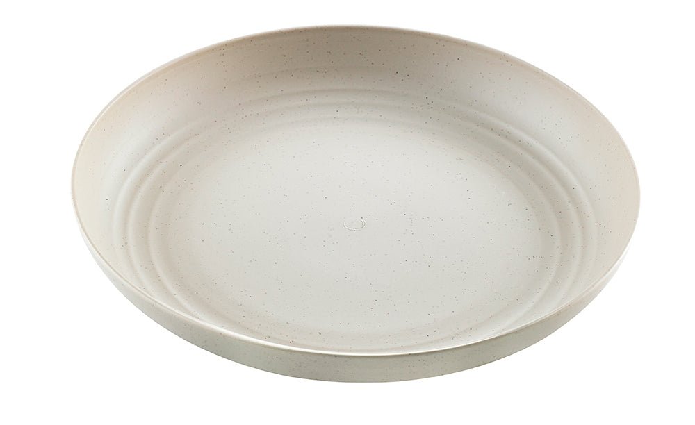 Packnwood HUSKLY Reusable plate beige husk composite D: 9.8in H: 1.5in - iFoodservice Online