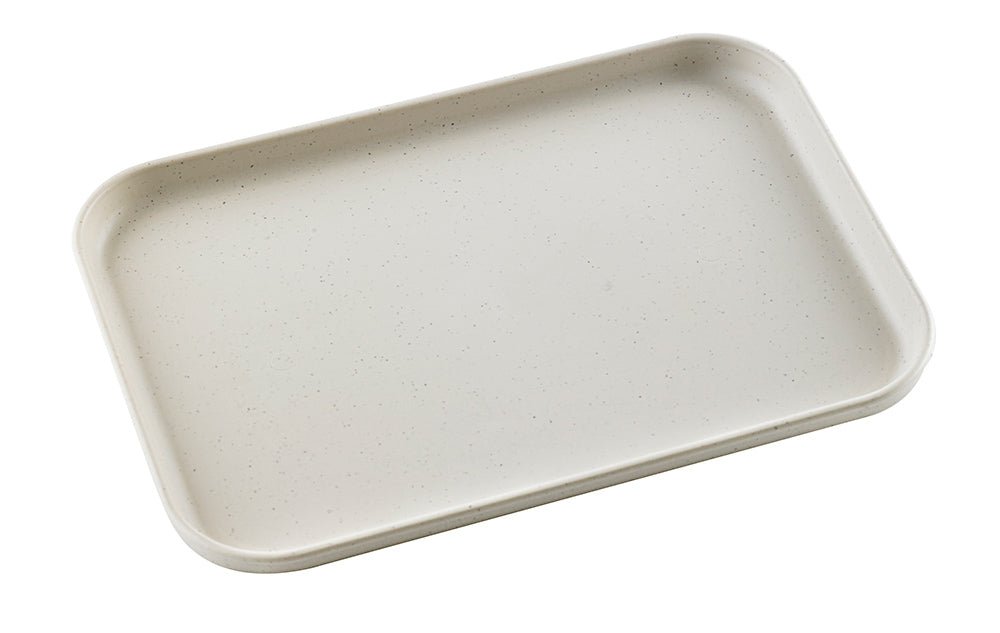 Packnwood HUSKLY Reusable tray beige husk composite L: 9.4in W:6.7in - iFoodservice Online