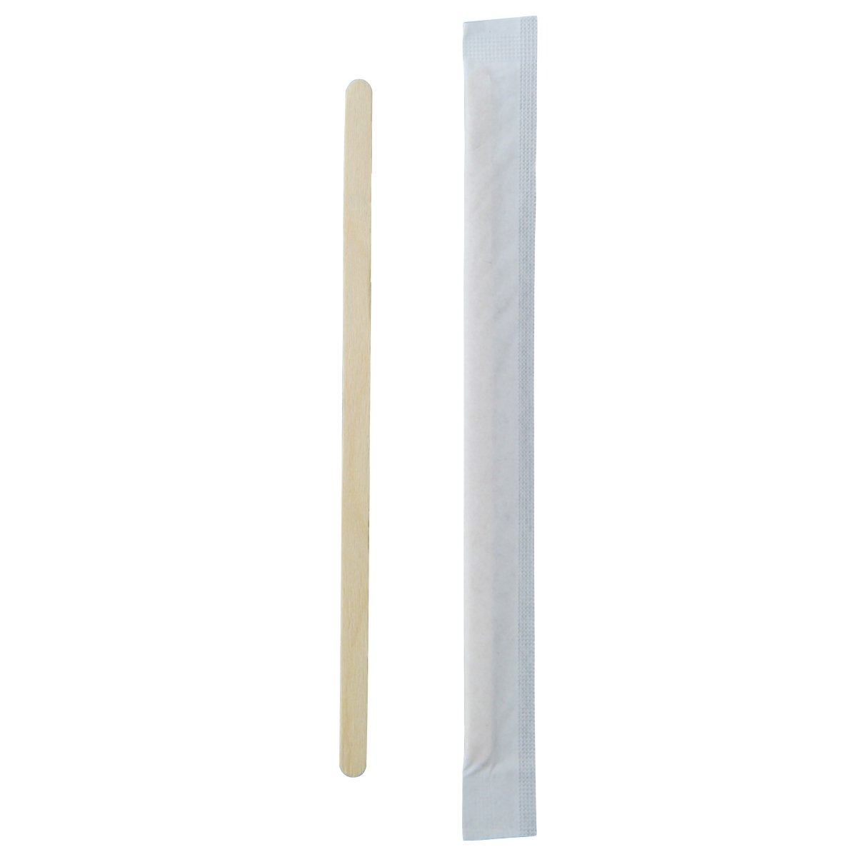Packnwood Individually Wrapped Wooden Coffee Stirrers L:5.5in W:0.2in 0.04in - iFoodservice Online