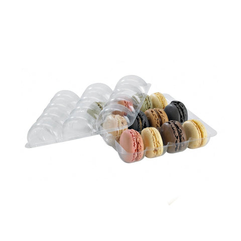 Packnwood Insert for 12 Macarons (3x4) with Clip Closure D:1.85in L:6in W:5.4in H:0.8in - iFoodservice Online