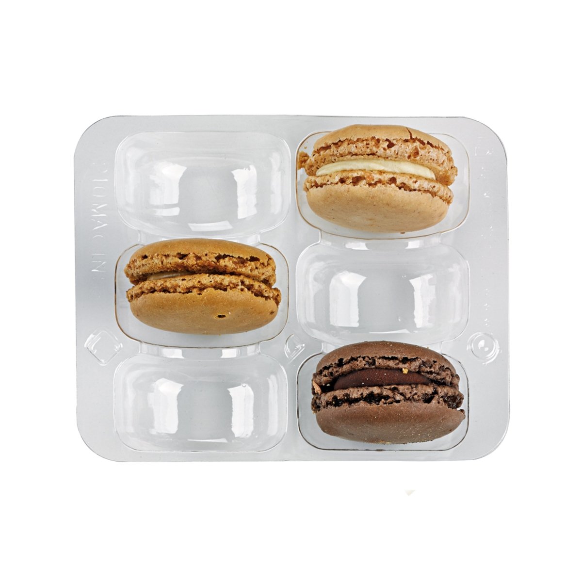 Packnwood Insert for 6 Macarons (2x3) with Clip Closure 24oz D:1.85in L:4.5in W:3.9in - iFoodservice Online