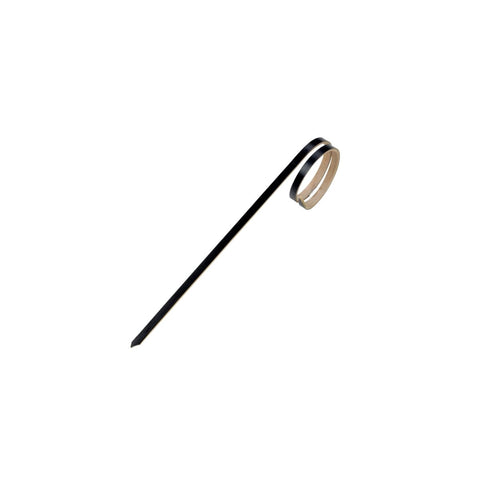 Packnwood JOYO Rond Black Bamboo Skewer with Side Twist L:3.9in - iFoodservice Online