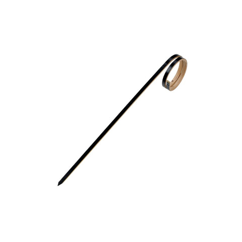 Packnwood JOYO Rond Black Bamboo Skewer with Side Twist L:4.8in - iFoodservice Online