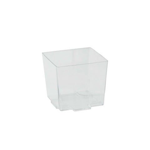 Packnwood KARA Clear Cubic Mini Dish 2.75oz L:1.96in W:1.96in H:1.77in - iFoodservice Online