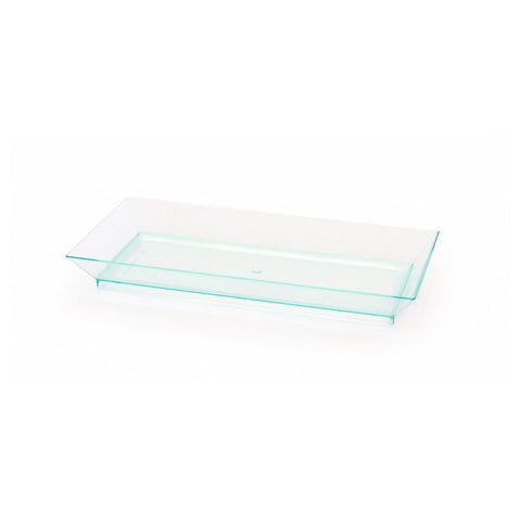 Packnwood Klarity Rectangular Transparent Green Dish L:5.3in W:2.5in H:0.61in - iFoodservice Online