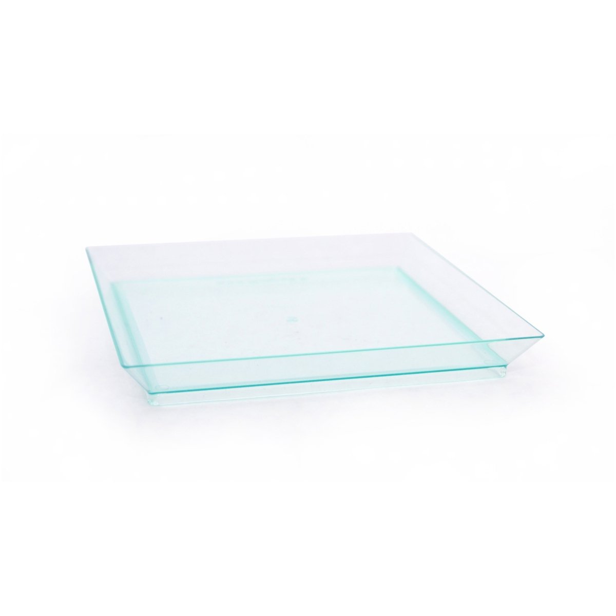 Packnwood Klarity Square Transparent Green Dish 8oz L:5.1in W:5.1in H:0.6in - iFoodservice Online