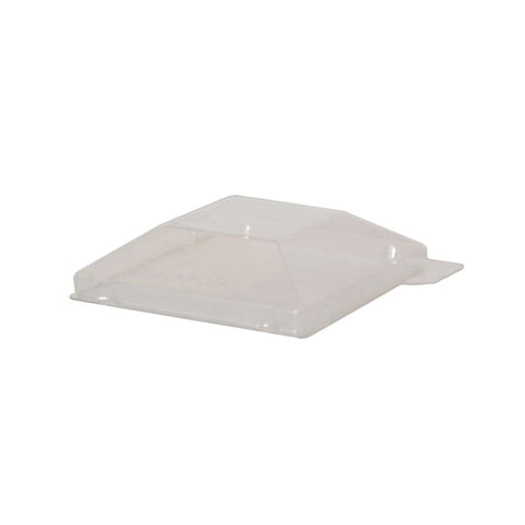 Packnwood Klarity Transparent PET Green Lid For 210KLAR6565 L:2.55in W:2.55in H:0.65in - iFoodservice Online
