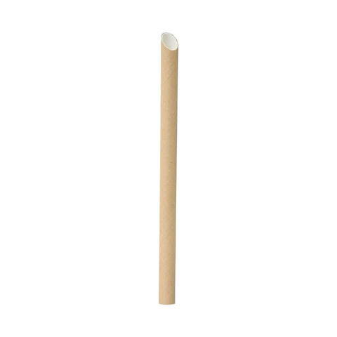Packnwood Kraft Beveled Straw For Bubble Tea L:0.5in H:7.9in - iFoodservice Online