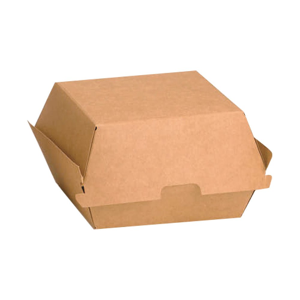 Packnwood Kraft Burger Box 16oz L:4.3in W:4in H:3.1in - iFoodservice Online