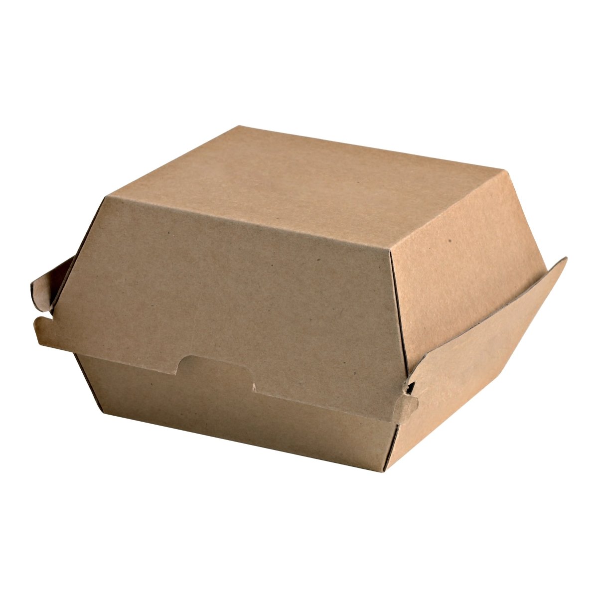 Packnwood Kraft Corrugated Hamburger Clamshell Take Out Box 18oz L:5.7in W:5.3in H:3.2in - iFoodservice Online
