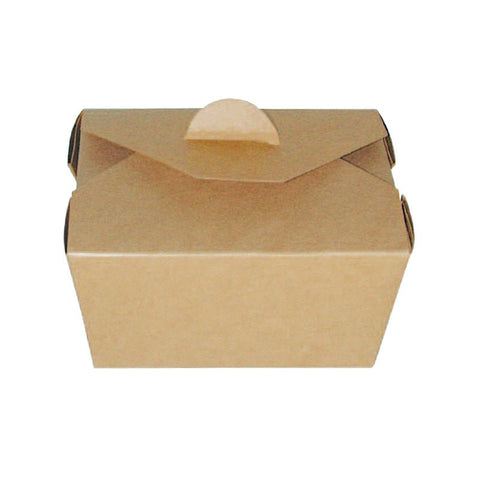 Packnwood Kraft Meal Box 25oz Base: L:4.5in W:3.5in H:2.5in Top: L:5.1in W:4.1in H:2.5in - iFoodservice Online