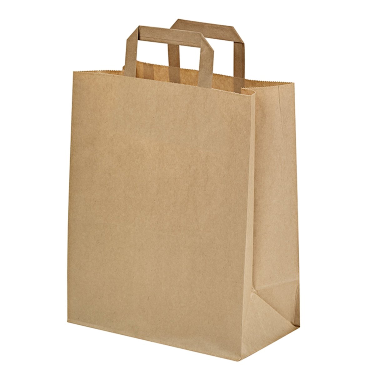 Packnwood Kraft Paper Bag with Handle H:13in Gusset:10.5 x 5.5in - iFoodservice Online