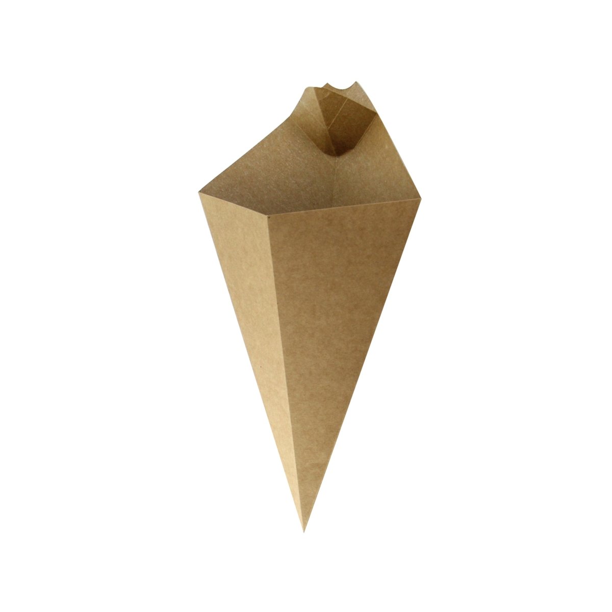 Packnwood Kraft Paper Cones with Built in Dipping Sauce Compartment 14oz L:11in W:6.5in - iFoodservice Online