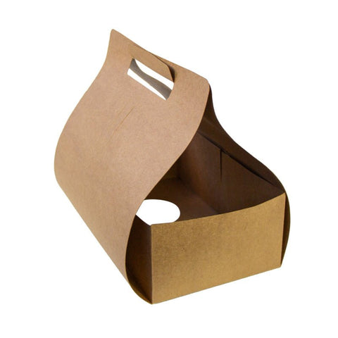 Packnwood Kraft Paper To Go Lunch 2 Cups Carrier for 8oz/ 10oz / 12oz / 16oz / 20oz L:10in W:6in H:9in - iFoodservice Online