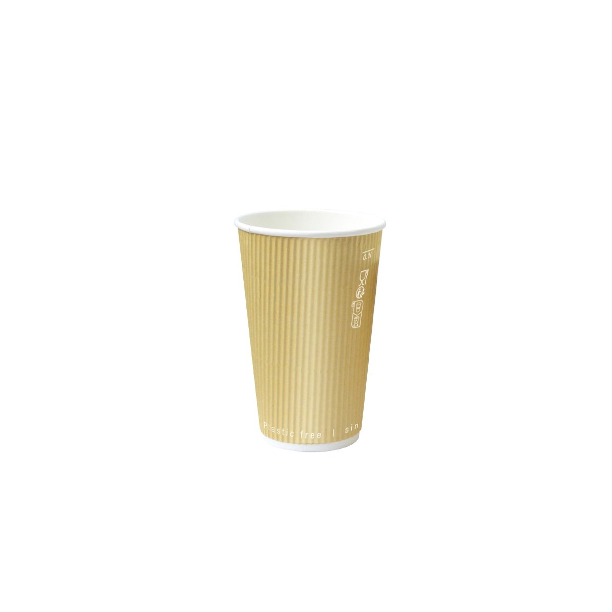 Packnwood Kraft Rippled Wall Cup Plastic Free 4oz D:2.4in H:2.4in - iFoodservice Online