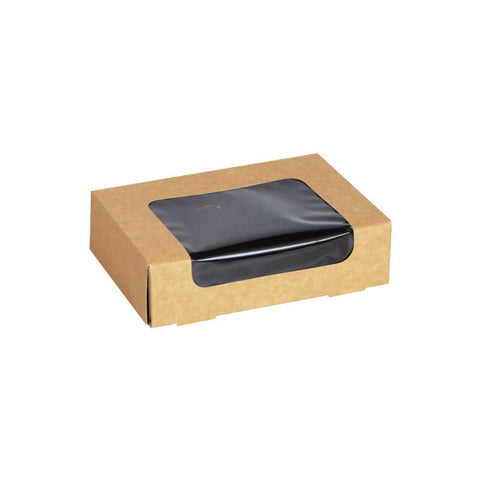 Packnwood Kraft Sushi Box With Window 10/12pcs L:6in W:3.9in H:1.6in - iFoodservice Online