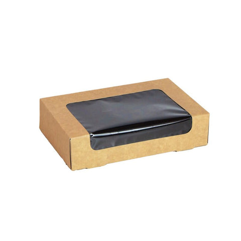 Packnwood Kraft Sushi Box With Window 15pcs L:7.5in W:4.7in H:1.8in - iFoodservice Online