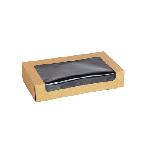 Packnwood Kraft Sushi Box With Window 24pcs L:9.4in W:5.3in H:1.8in - iFoodservice Online