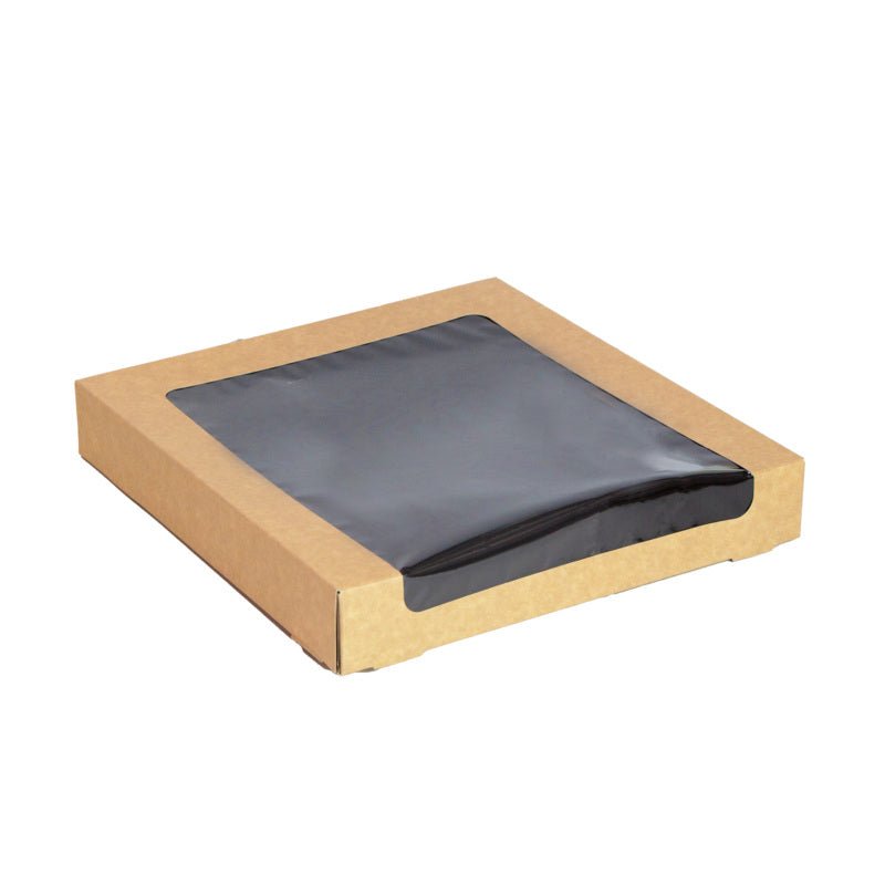 Packnwood Kraft Sushi Box With Window 40/60pcs L:9.8in W:9.8in H:1.6in - iFoodservice Online
