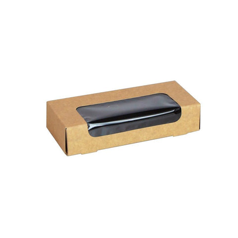 Packnwood Kraft Sushi Box With Window 6/8pcs L:6.6in W:2.8in H:1.4in - iFoodservice Online