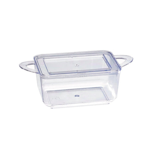 Packnwood LOUKIA Transparent Casserole Dish with Rigid Lid 2.5oz L:2.5in W:2in H:1.1in - iFoodservice Online