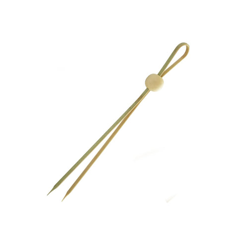 Packnwood LUKA Bamboo Double Pick with Natural Adjustable Ball L:5.3in - iFoodservice Online