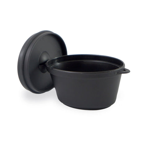 Packnwood Mini Black Casserole Dish with Lid 2.5oz L:2.75in W:2.1in H:1.5in - iFoodservice Online