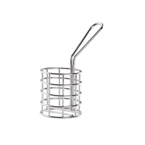 Packnwood Mini Reusable Round Stainless Steel Fryer Basket D:1.8in H:2in - iFoodservice Online