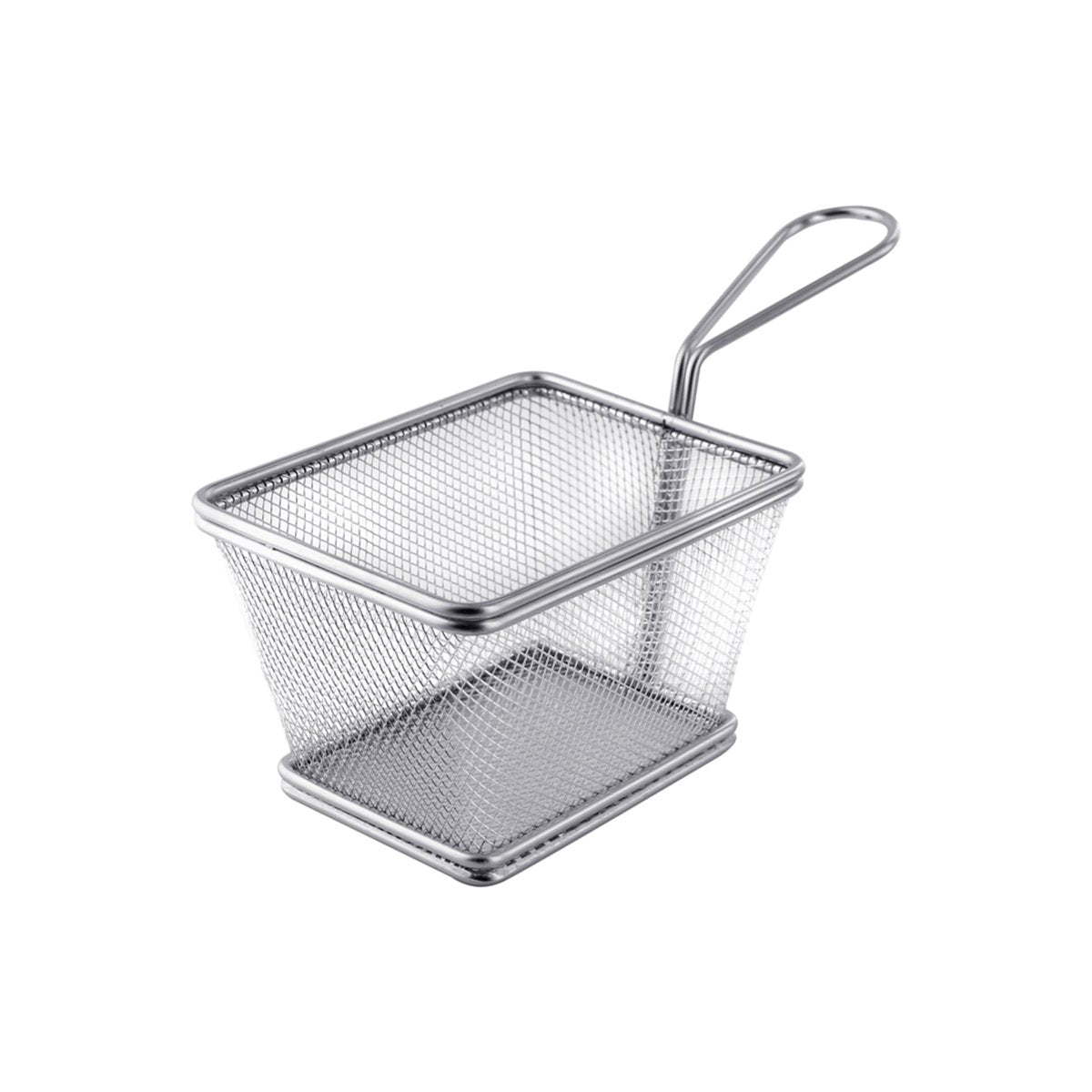 Packnwood Mini Reusable Stainless Steel Fryer Basket 24oz L:5in W:4in H:3.3in - iFoodservice Online
