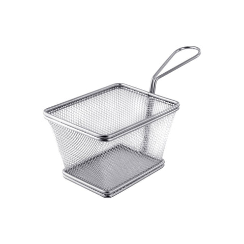 Packnwood Mini Reusable Stainless Steel Fryer Basket 24oz L:5in W:4in H:3.3in - iFoodservice Online