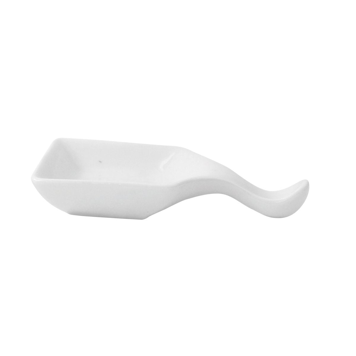 Packnwood Mini Reusable White Square Spoon 1oz L:3.8in W:2.1in H:0.7in - iFoodservice Online