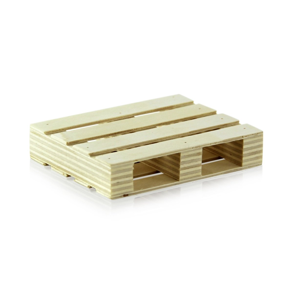 Packnwood Mini Wood Pallet L:3.15in W:2.4in H:0.75in - iFoodservice Online