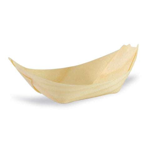 Packnwood Mini Wooden Boats 1oz L:2.7in W:1.7in - iFoodservice Online