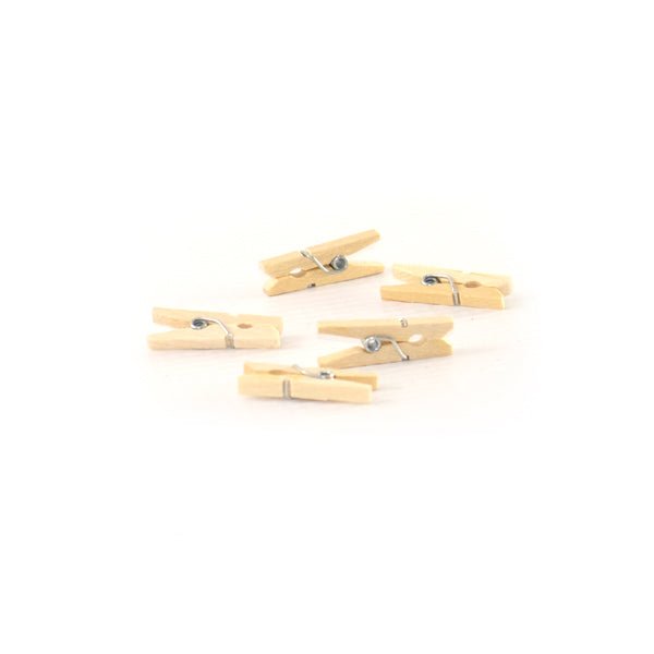 Packnwood Mini Wooden Clothespin Accessory for Cones and Boats L:1inin W:0.36in - iFoodservice Online