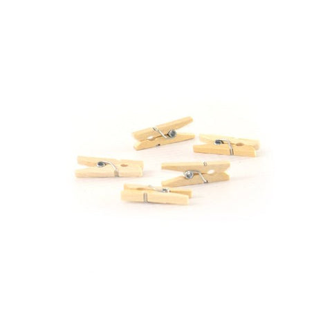 Packnwood Mini Wooden Clothespin Accessory for Cones and Boats L:1inin W:0.36in - iFoodservice Online