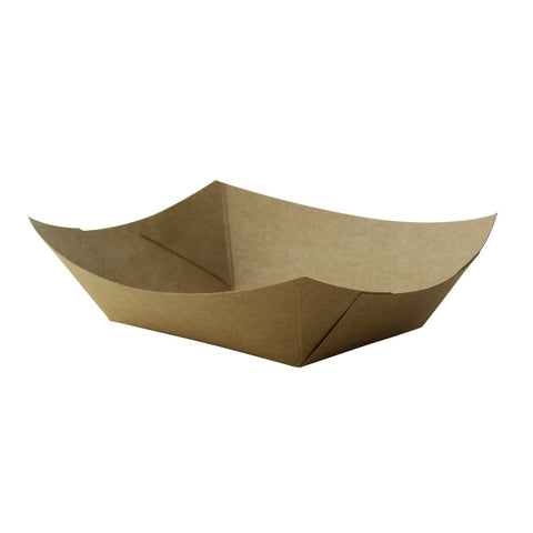 Packnwood Multi Use Kraft Paper Boat 1lbs 10oz L:6.3in W:4.4in H:1.6in - iFoodservice Online