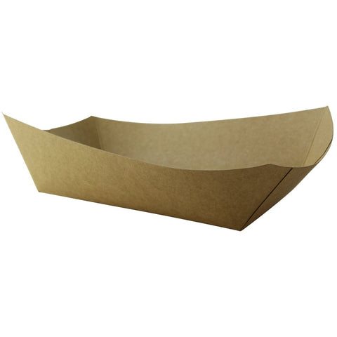 Packnwood Multi Use Large Kraft Paper Boat 4.5lbs 40oz L:9.5in W:7in H:2.1in - iFoodservice Online