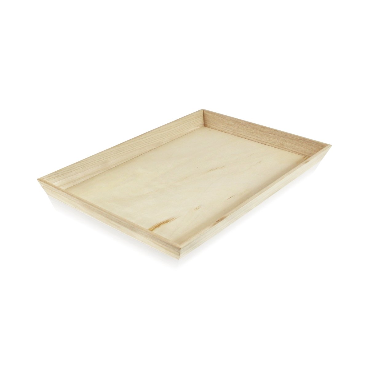 Packnwood NOAH39 Heavy Duty Wooden Tray Top: L:17in W:13in Bottom: L:15.75in W:11.8in H:1.5in - iFoodservice Online