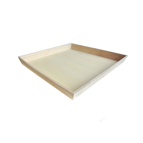 Packnwood NOAH3939 Heavy Duty Wooden Tray Top:L:17in W:17in Bottom:L:15.8in W:15.8in H:1.75in - iFoodservice Online