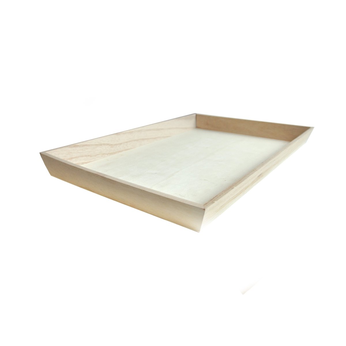 Packnwood NOAH45 Heavy Duty Wooden Tray Top:L:19.7in W:13.75in Bottom:L:18.3in W:12.6in H:1.6in - iFoodservice Online