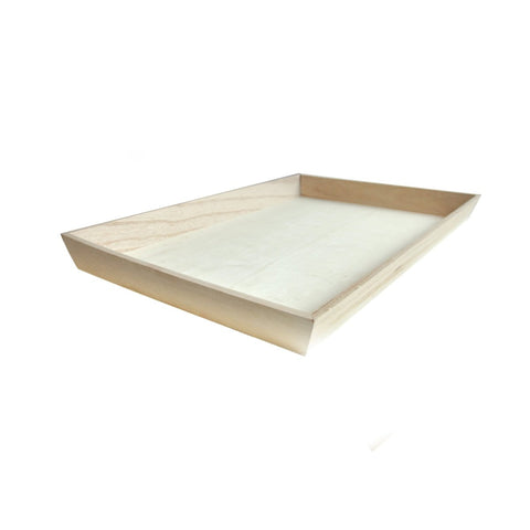 Packnwood NOAH45 Heavy Duty Wooden Tray Top:L:19.7in W:13.75in Bottom:L:18.3in W:12.6in H:1.6in - iFoodservice Online